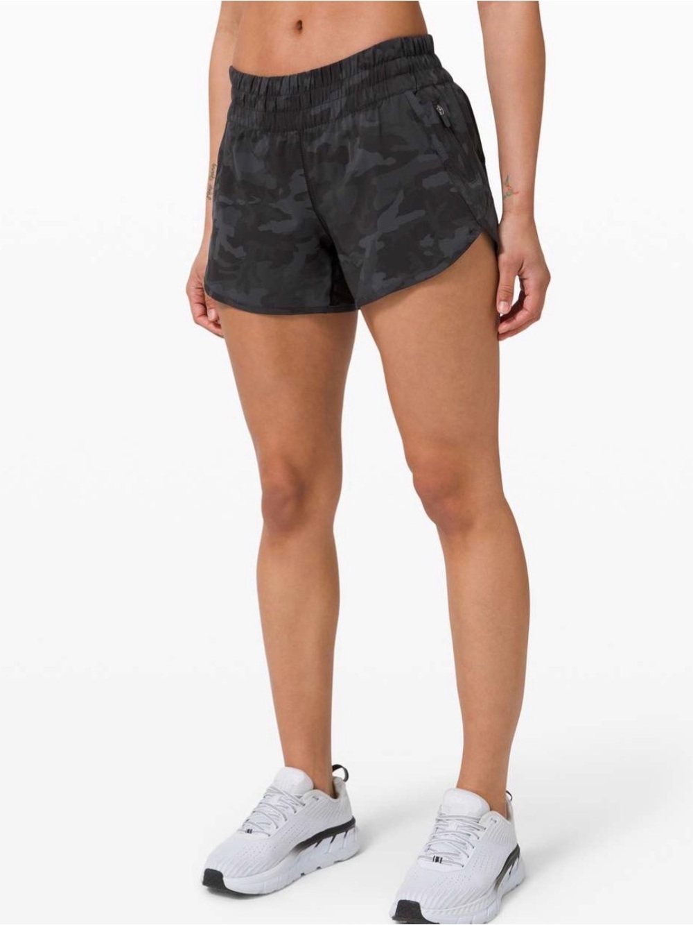 Lululemon Tracker Short V 4" Heritage 365 Camo Deep Coal Multi Size 10